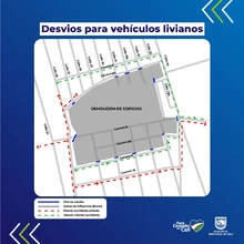 Cierres viales en la carrera 8 entre calles 26 y 34 por demolición de antigua planta de Bavaria.