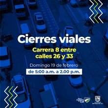 Cierres viales en la carrera 8 entre calles 26 y 34 por demolición de antigua planta de Bavaria.