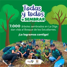 Meta de 7000 árboles se cumplió con Todas y Todos a Sembrar 