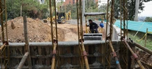 Así avanza la cimentación del ‘Puente verde’ sobre la Circunvalar