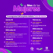 Conozca la programación del Día Internacional de la Mujer en Cali 