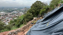 Infraestructura construye muro de contención en Los Guayabales para mitigar riesgos