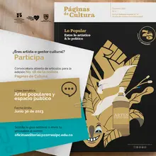 Convocatoria abierta de artículos para la revista Páginas de  Cultura Vol. 18