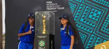 Imperdible la foto con el trofeo de la Copa Mundial Femenina en Cali