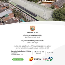 Más de 12000 estudiantes de nueve instituciones educativas oficiales se beneficiarán de paneles solares