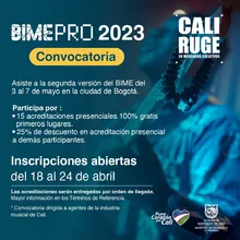 Inscripciones abiertas para ‘Cali Ruge en Bime 2023’