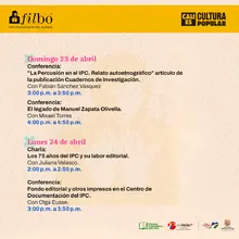 Agéndate con el IPC en la FILBO