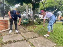 Parque de La Música se enlució con jornada de limpieza y ornato