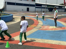 Niños del Liceo Mentes Creativas en Acción disfrutaron en la Plazoleta Olímpica