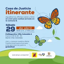 Altos de Jordán y Villacolombia reciben Casa de Justicia Itinerante este sábado 29 de abril