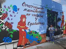 Infraestructura entrega mural ‘Masculinidades no violentas y equitativas’ para reivindicar rol de la mujer