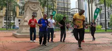 Los caleños se gozaron la Plaza de Cayzedo a punta de aerorrumba