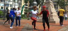 Los caleños se gozaron la Plaza de Cayzedo a punta de aerorrumba