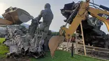 Retiran Monumento a la Solidaridad para adelantar su restauración