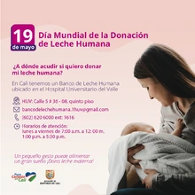 Este 19 de mayo se celebra el ‘Día Mundial de la donación de leche humana’