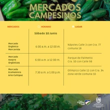 Calidad y buena atención este fin de semana en los ‘Mercados Campesinos’