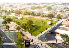 La construcción de la esperada cancha múltiple del Bulevar de Oriente ha llegado a la etapa final