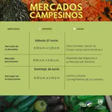 Antes de celebrar este fin de semana, recuerde ir de compras a los ‘Mercados Campesinos’