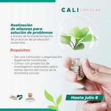 Participa de la convocatoria para fortalecer el ecosistema de Economía Circular de Cali