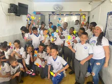 Niños y niñas de comunidades negras y afro armaron sus macetas y conocieron sobre esta tradición cultural