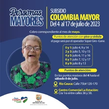 Se inician los pagos del Subsidio Económico Colombia Mayor