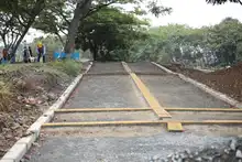 Parque Pacífico avanza en la construcción de su plazoleta peatonal e instalación de letras monumentales