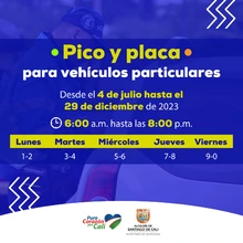 Inician notificaciones a conductores que no acaten la medida de ‘pico y placa’ en Cali
