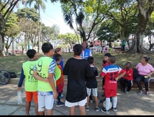 Pedagogía contra la trata de personas en el parque del barrio Obrero