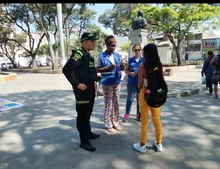 Pedagogía contra la trata de personas en el parque del barrio Obrero