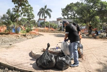 Primera jornada de limpieza, aseo y sensibilización con la comunidad en el Boulevard de Oriente