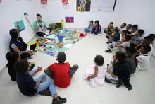 200 niños migrantes participaron en una jornada pedagógica y recreativa 
