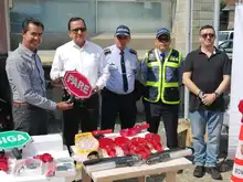 Movilidad recibió más de 100 elementos donados para seguridad vial 