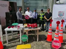Movilidad recibió más de 100 elementos donados para seguridad vial 