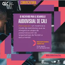 Abrimos convocatoria de Estímulos Audiovisuales