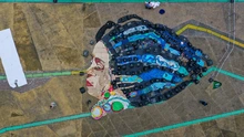 Del reciclaje al arte, más de 1700 kilos de desechos ahora son una escultura 