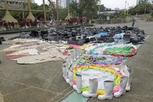 Del reciclaje al arte, más de 1700 kilos de desechos ahora son una escultura 
