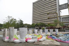 Del reciclaje al arte, más de 1700 kilos de desechos ahora son una escultura 