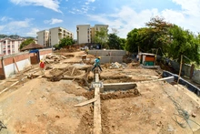 Lista la cimentación en la obra del Instituto Popular de Cultura sede El Lido