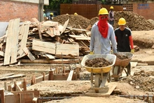 Lista la cimentación en la obra del Instituto Popular de Cultura sede El Lido