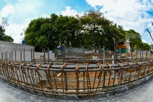 Lista la cimentación en la obra del Instituto Popular de Cultura sede El Lido