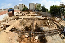 Lista la cimentación en la obra del Instituto Popular de Cultura sede El Lido