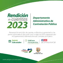 Contratación Pública rendirá cuentas a la ciudadanía 