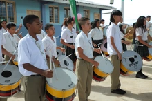 El corregimiento La Paz estrena coliseo en la sede educativa Saavedra Galindo 