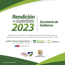 Te invitamos a la segunda jornada de rendición de cuentas de la Secretaría de Gobierno Distrital