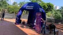 Plazoleta Bellas Artes, un espacio que se pinta de violeta para las mujeres