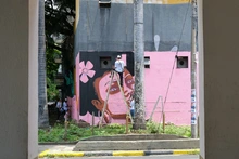Festival Graficalia, Colores de Vida pintó la Avenida 6ta de Cali con su Mural Gozate la sexta, ¡vé!