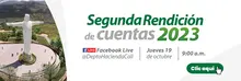 Tarjeta de invitación a la segunda rendición de cuentas de Hacienda 2023