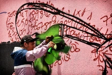 Pintada Artistas Ganadores de Graficalia Calle de la Salsa 2023