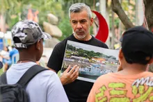 En la Feria del Libro, el buque que llegará a Parque Pacífico inspira a los niños