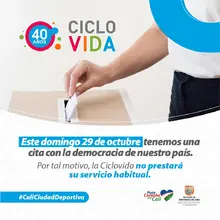 La Ciclovida no tendrá actividad dominical